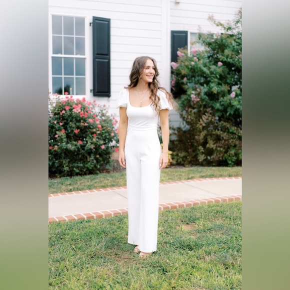 Lulus White Jumpsuit NWT - Picture 7 of 14